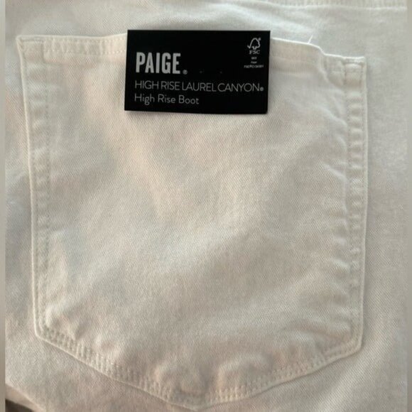 ANTHROPOLOGIE Paige Laurel Canyon High Rise Flare Jean Crisp White NEW - Picture 10 of 13